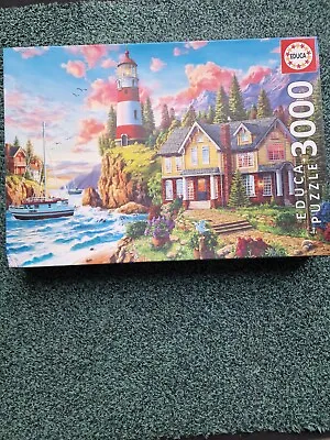 Educa Borras 3000 Piece Jigsaw Puzzle Lighthouse Near The Ocean • £8.99