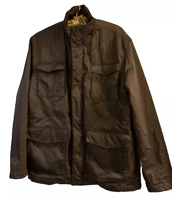 Perry Ellis BROWN Full Zip & Snap Front/Inside Pockets Field Utility Jacket Sz L • $14.77