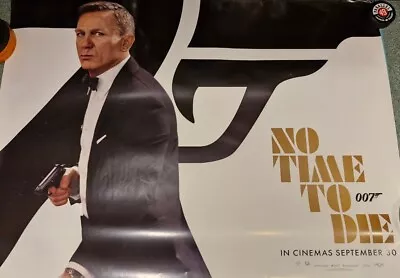 NO TIME TO DIE James Bond Daniel Craig 007 UK QUAD Cinema Movie Poster  • £29.99