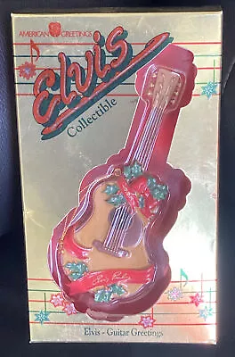 Elvis Guitar Greetings 1997 American Greetings Christmas Tree Ornament NOS • $22