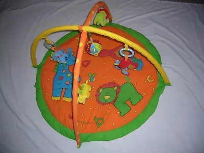 Mamas And Papas Gym Playmat Baby Safari Party & Carry Case Soft Squeak Rattle 0+ • £5.49