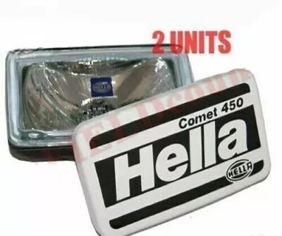 2 Universal Hella Comet 450 Spot Driving Light With Cover & H3 Bulb 55W 12V • $212.56