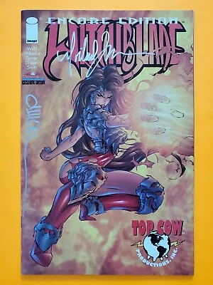 Witchblade #2  Encore Edition  (NM) Signed: Michael Turner David Wohl (1996) • $40