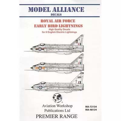 Model Alliance MA-72134 Royal Air Force Early Bird Lightnings Decals 1/72 • £11.20