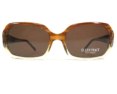 Ellen Tracy Sunglasses KENYA BROWN FADE Square Frames With Brown Lenses • $29.99