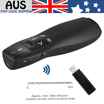 Wireless Remote Presenter Powerpoint PPT Presentation Pen Laser Pointer Clicker • $12.99