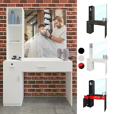 Barber Salon Station Wall Mount Hair Styling Makeup Beauty Spa Equipment Mirrors • $259.90