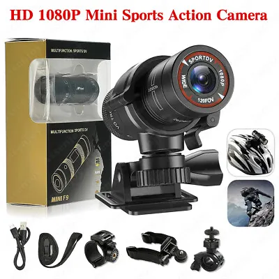 PRO 1080P FHD Mini Motor Bike Sports Action Camera Motorcycle Bike Helmet Cam UK • £25.49