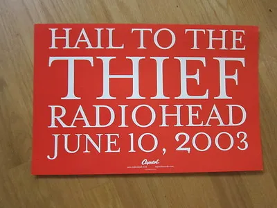 $8.99 • Buy RADIOHEAD Hail To The Thief Promo Poster B
