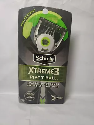 New Schick Xtreme 3 Pivot Ball Razor 3 Blades 3 Pack Razors • $18.36