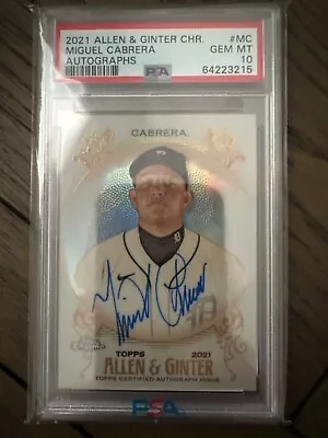 2021 Allen & Ginter Miguel Cabrera Signed PSA 10 • $175