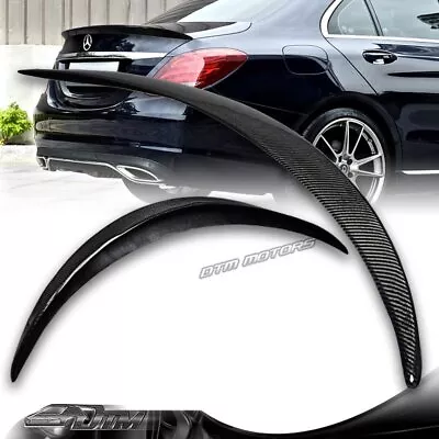 Carbon Fiber Rear Trunk Spoiler For 2015-2021 Mercedes-Benz C-Class W205 Sedan • $119.99