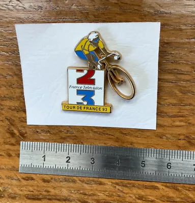 £3 • Buy Official 1993 Le Tour De France Metal Pin Badge 🇫🇷France Television