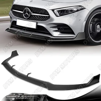 For 19-23 Mercedes A220 A35 AMG W177 Matt Black Front Bumper Lip Bodykit Spoiler • $89.99