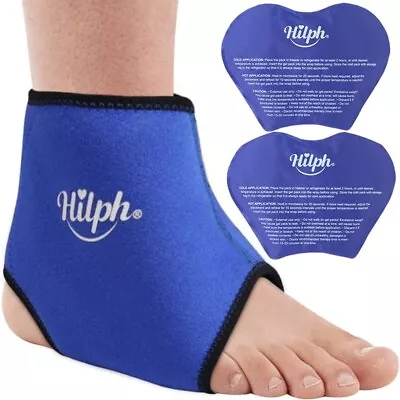 Hilph Ankle Ice Pack Wrap For Injuries Reusable 2 Gel Ice Pack For Ankle Ice • £17.99