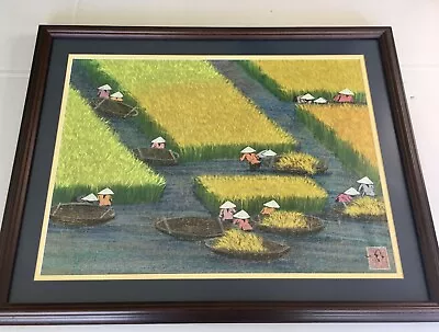 TO NGOC - ORIGINAL - OIL PAINTING - VIETNAM FRAMED AND SIGNED Est 25 X20  Frame • $800