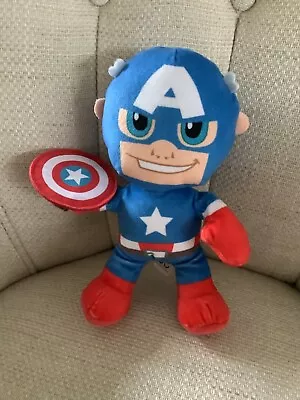 Captain America Marvel Superhero Plush 8” With Shield Posh Paws Soft Cuddly Toy • £3.95