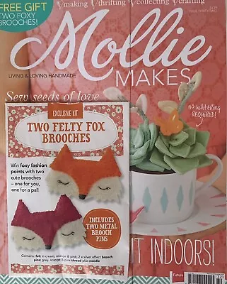 Mollie Makes Magazine Living & Loving Handmade *NEW* Back Issue No 32 With Gift • $18