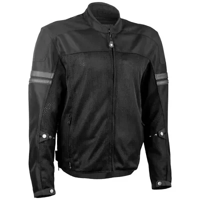 Highway 21 Turbine Mesh Summer Motorcycle Street Jacket Armor Large Mens • $82