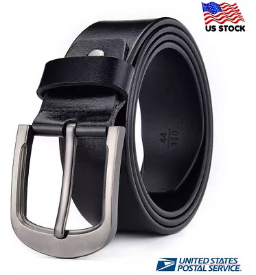 Men’s 100% Genuine Leather Western Casual Dress Jeans Trouser Belts USA Stock • $16.95