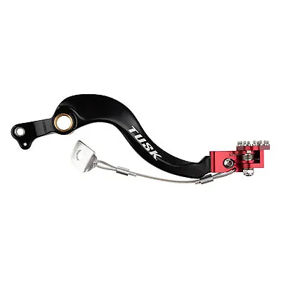 Tusk Aluminum Brake Pedal Foot Lever Black Red Honda CRF250R CRF450R RX CRF 250 • $79.95