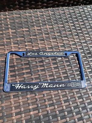 Harry Mann Chevrolet Dealer License Plate Frame Los Angeles Corvette C1 C2 C3 • $155