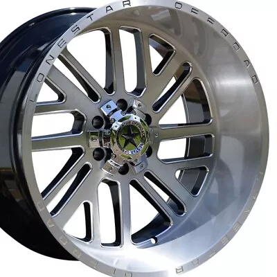 22  Brushed Lonestar Tomahawk Wheels 22x12 6x135 -44mm Fits Ford F150 • $1519