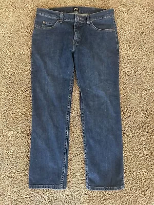 Mens Lee Blue Jeans Regular Fit Straight Leg Size 34x30 • $10