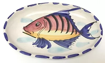 Vietri Al Mare Oval Fish Plate Platter 10 3/8” Glaze Chips • $21.25