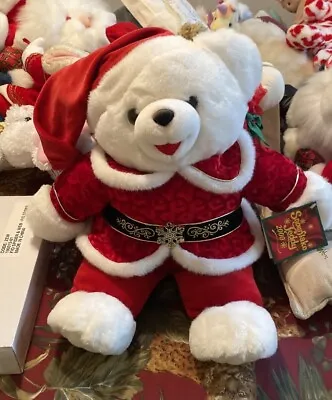 Snowflake Teddy White Plush Holiday Boy Bear 22” With Tag From 2000 • $25.65