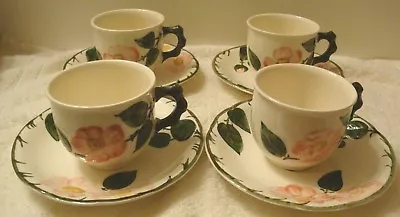 4 Sets (8 Pc) Villeroy & Boch WILD ROSE Cup & Saucer Vintage  • $32.99