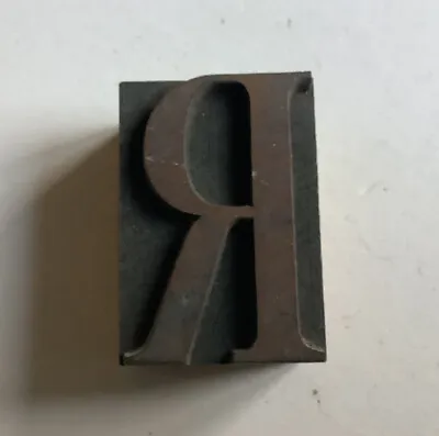 £4 • Buy Vintage Printers Block Letterpress Type Wooden Printing Letter R