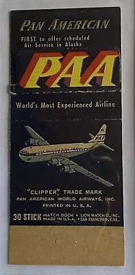 Matchbook Cover Display Pan Am Airlines Europe • $3.99