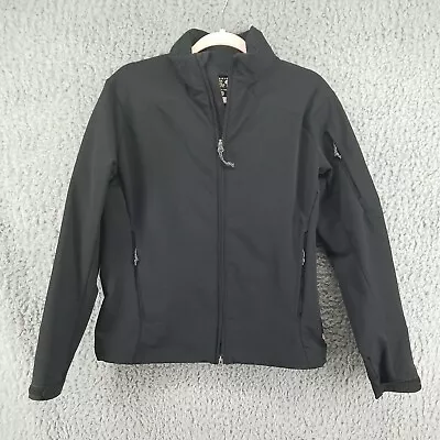 Mountain Hardwear Jacket Womens Medium Black Nylon Stretch Tech Full Zip Outdoor • $39