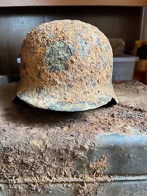 WW2 WWII German Wehrmacht M42 Stahlhelm Helmet. Relic • $190