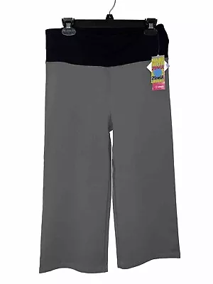 Zumba Fitness Flash Flare Capri Pants Grey/Black Size L • £14.48