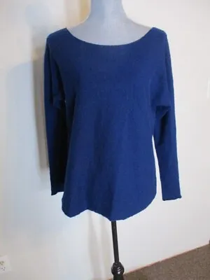 Vince Berry Blue Boatneck Wool/Cashmere Blend Rounded Hems Sweater   S • $13