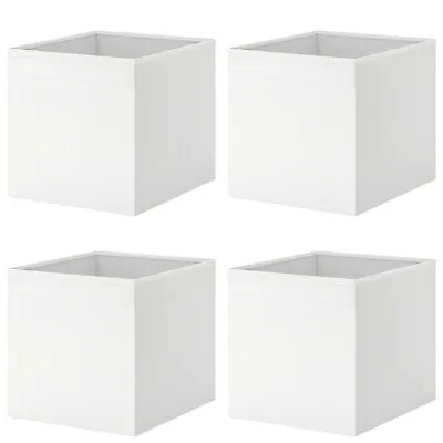 4X IKEA White  Drona Storage Box Canvas  • £24.99