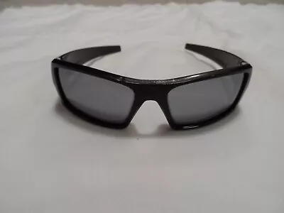 Oakley Gascan S Sunglasses Polished Black W Titanium Lenses Frame Scratched Bent • $89.99