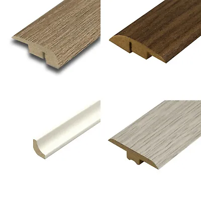 Laminate Wood Floor Threshold MDF Floor Trim Bar Edge Profile Door Strip Stairs • £19.98