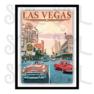 Las Vegas Retro Vintage Replica Style Metal Tin Sign/plaque HOME Decor • £2.99