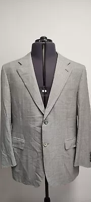 Canali Exclusive Mens 2 Button Blazer Jacket Wool Super 150 Striped Grey 54 42 • £19.99