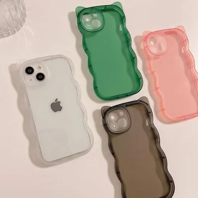 $7.69 • Buy Silicone Cute Cat Ear TPU Case Cover For IPhone XS XR 13 12 11 Pro Max 7/8 Plus