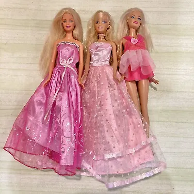 3 X Vintage 1990s Mattel Barbie Dolls Clothes Fashion Toys Dresses • $45