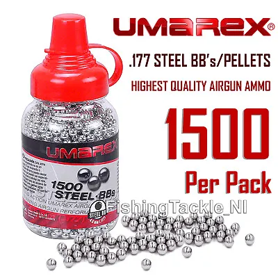 £4.99 • Buy Umarex Steel BB's / Pellets 4.5mm .177cal Airgun Ammo 1500 Pack Speedloader Bbs