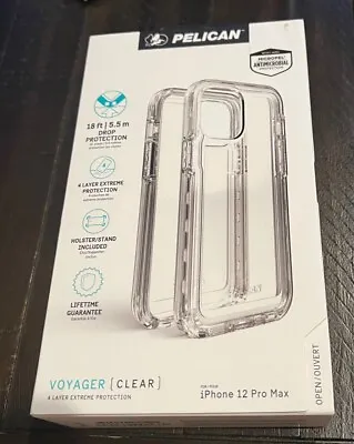 Pelican Voyager Case + Holster For IPhone 12 Pro Max (6.7 ) - Clear - NEW • $11.99