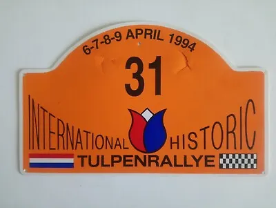 International Historic Tulip Rally 1994 Original Competitor Rally Plate • $35