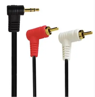 3.5mm 1/8 Stereo Mini Jack Male To 2 Male RCA Audio Splitter Cable 1.5m • £7.95