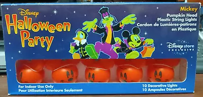 Mickey Mouse Pumpkin Head Halloween  Party Plastic String Lights NEW • $19.99
