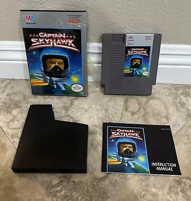 NES MB Captain Skyhawk Complete In Box Manual CIB Nintendo Game Cellophane Mint • $45